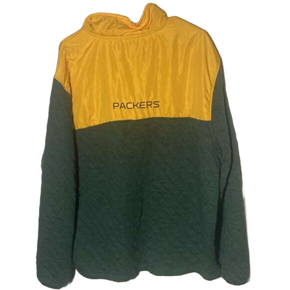 Green Bay Packers G-III 1/4 Zip Pullover Jacket Green Gold Yellow Men’s XXL NEW - Picture 2 of 7